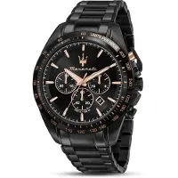 Maserati Traguardo 45 Mm Chr Black Dial Br Black Kello
