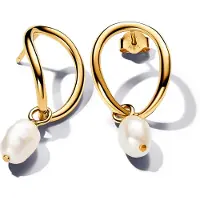 Pandora Essence kullatut barokkihelmikorvakorut 263281C01