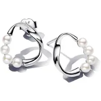 Pandora Essence hopeiset helmikorvakorut 293276C01