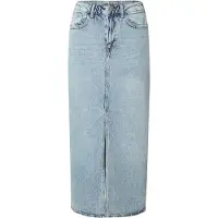 Vila Vijaf Hw Midi Denim Skirt-Noos - Blue - 44