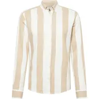 Only & Sons Onsarlo Slim Ls Stripe Hrb Linen Shirt - Beige - S