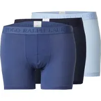 Ralph Lauren Stretch Cotton Boxer Brief 3-Pack - Blue - M