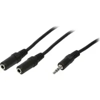 Logilink 1x3.5mm - 2x3.5mm, 0.2m, 3.5mm, Uros, 2 x 3.5mm, Naaras, 0,2 m, Musta (CA1046)