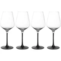 Villeroy & Boch - Manufacture Rock Valkoviinilasi 4 kpl Kirkas/Musta