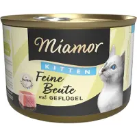 Miamor 12x185g Feine Beute kitten siipikarja kissan märkäruoka