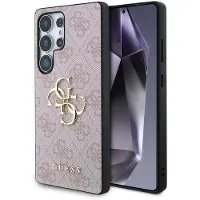 GUESS Samsung Galaxy S25 Ultra 4G Big Metal Logo Hybridikotelo - Pinkki