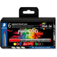 Staedtler - Brush Pen Pigment Basic 6 pcs assorted (371C6-9)