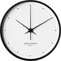 Georg Jensen Henning Koppel seinäkello 30 cm, musta - valkoinen
