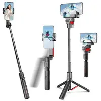 Mtp Products C10 Gimbal Stabilizer Selfie Stick, jossa on AI kasvojen seuranta - Musta / Punainen