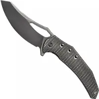 We Knife Epaulette WE24024-4 Polished Gray Bohler M390 Diamond Patterned Polished Gray Titanium, pocket knife, Gavko Knives design