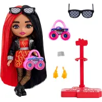 Barbie Extra Mini Doll - Red/Black Hair