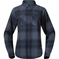 Bergans Nordmarka Flanellipaita Naiset Granite Blue/Navy Blue Check M