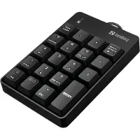 Sandberg USB Wired Numeric Keypad -numeronäppäimistö, Musta