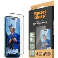 PanzerGlass iPhone 16/15 näytön suojalasi Ultra-Wide Fit mukana sovitin