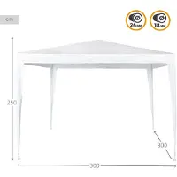 Aktive Muovinen Neliönmuotoinen Paviljonki 300x300x250 Cm