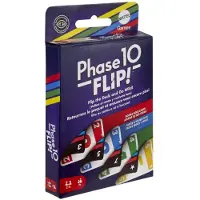 Mattel Games Phase 10 Flip Card Game -perhekorttipeli, jossa on kaksipuoliset kortit ja erityiset v ripohjaiset vaiheet 2 6 pelaajalle