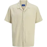 Jack & Jones Joreaster Patras Resort Shirt Ss Ln - Cream - S