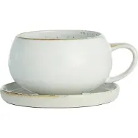 Lene Bjerre - Amera Kuppi ja aluslautanen 40 cl Beige