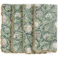 Chamois - Scallop Tangier Pomegranate Lautasliina 50x50 cm 4 kpl Green