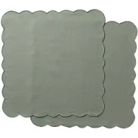 Ziczac - Scallopped Lautasliina 40x40 cm 2 kpl Vihreä