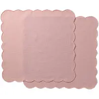 Ziczac - Scallopped Lautasliina 40x40 cm 2 kpl Vaaleanpunainen
