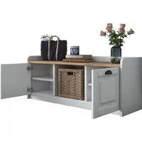 Norda Design Moderni Kenkäkaappi, Valkoinen Ja Pähkinänvärinen, 120 X 45 X 40 Cm | 100 % Melamiinipinnoitettu, Kalvopinnoitetut Mdf-ovet | Tyylikäs Säilytysratkaisu