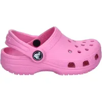 Crocs Avonaiset kengät 'Classic' vaaleanpunainen / musta / valkoinen