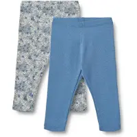 Wheat Jules 2-pack Leggingsit Blue Summer Flowers 68 cm Sininen 68 cm Tytöt