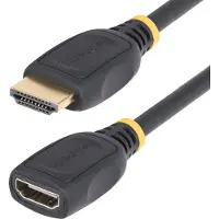 StarTech.com 18in 0.5m hdmi 2.0 extension cable high speed hdmi port saver cable 4k 60hz hdmi extension cord m/f
