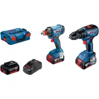 Bosch Työkalusarja 06019G5227 (GDX 180-LI + GSR 18V-50); 18 V; 3x5,0 Ah akku