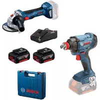 Bosch Työkalusarja 0615990N1U (GDX 180-LI + GWS 180-LI); 18V; 2x4,0 Ah akku
