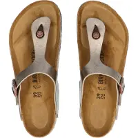 Birkenstock for woman. 1016144 Gizeh Birko-Flor Sandals (Regular Fit) taupe (38), Flat, None, Casual