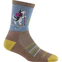 Darn Tough Women's Critter Club Micro Crew Lightweight with Cushion Bark Retkeilysukat S (35-37.5)