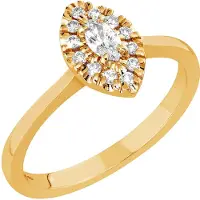 Sandberg Toivomuslähde timanttisormus markiisi halo 0.20ct V-923k-150
