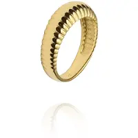 Mockberg Retro Ribbed kullattu sormus #60 MB0694