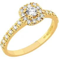 Sandberg Toivomuslähde timanttisormus halo 0.39ct V-705k-180