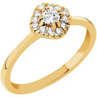 Sandberg Toivomuslähde timanttisormus vino halo 0.27ct V-707Bk-165