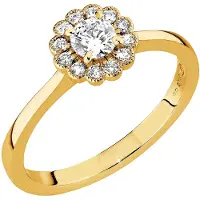 Sandberg Kukkaniitty timanttisormus halo 0.34ct M-882k-185