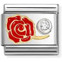 Nomination Composable Classic symbols enamel red rose 630302/06