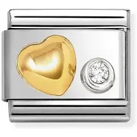 Nomination Classic 630301/02 raised heart white pala