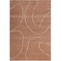 Ferm Living Käsinkudottu Matto Juutti Gesso Terracotta 140x200 cm