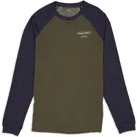 Mons Royale Icon Merino Raglan Kerrastopaita dark olive / 9 iron Koko S
