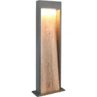 TRIO Lighting Led pylväsvalaisin SALMON, Vaalea puu, Alumiini, Moderni