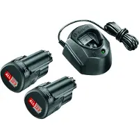 Bosch 12V akkupaketti: 2x1,5Ah akkua + GAL 12 -laturi