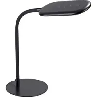 JUST LIGHT Led työpöytävalaisin Kelly, himmennettävä, Musta, Työhuone/toimisto, Synteettinen materiaali, Moderni