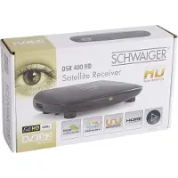 Schwaiger DSR400HD, Satelliitti, Full HD, DVB-S2, 576i, 576p, 720p, 1080i, 1080p, Musta, Digitaalinen