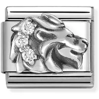 Nomination Composable Classic Zodiaco Relief horoskooppikoru Silvershine Leo 330326/05