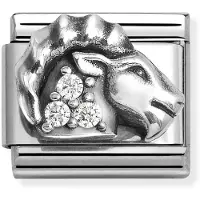 Nomination Composable Classic Zodiaco Relief horoskooppikoru Silvershine Capricorn 330326/10