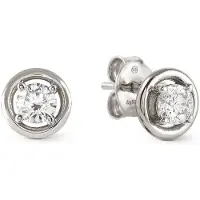 Nomination Cosmic Love hopeakorvakorut zirkonioilla Silver Circle 241710/053