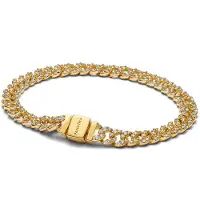 Pandora Timeless Cuban panssari rannekoru kullattu 563008C01-16
